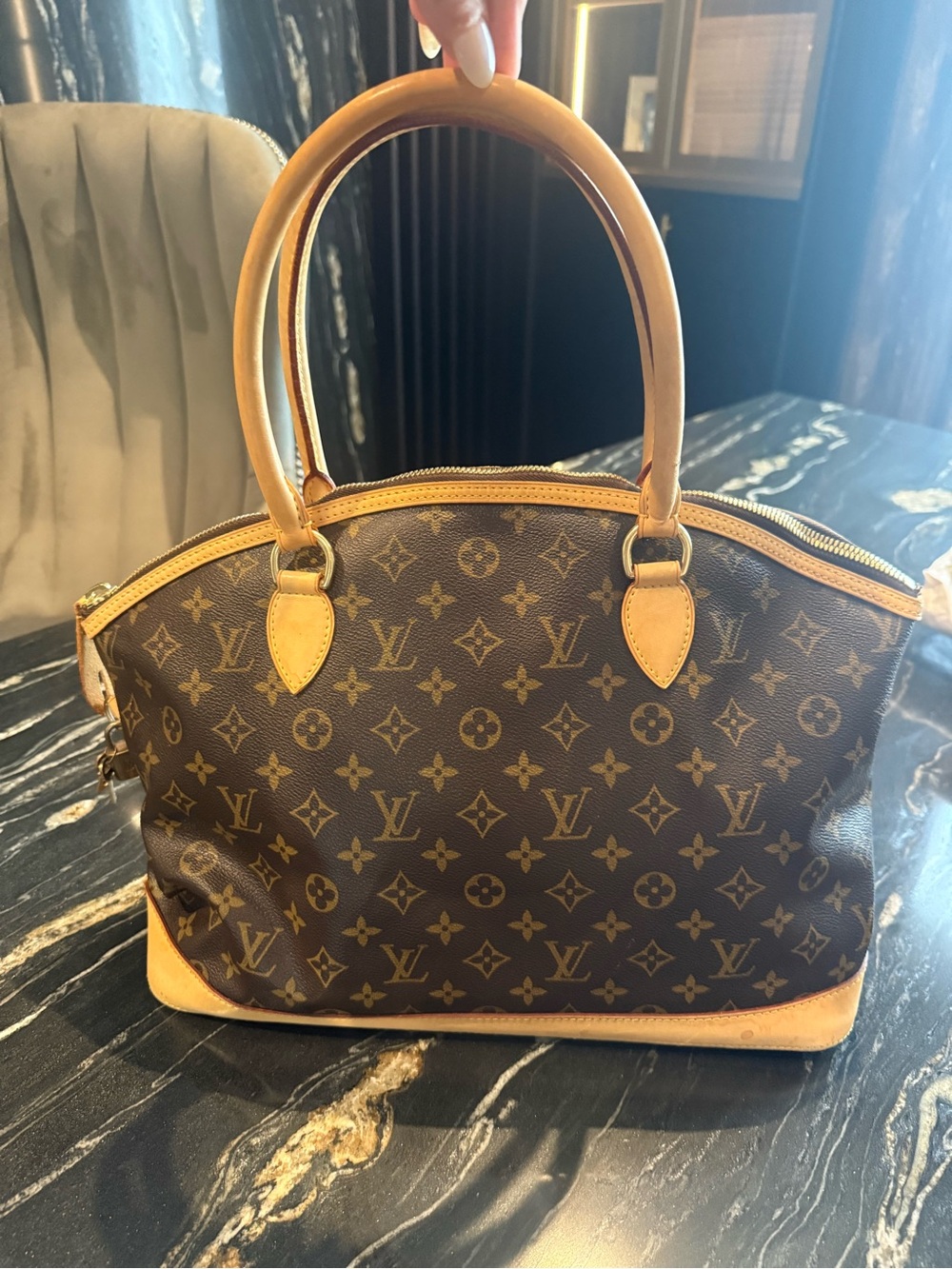 Louis Vuitton Monogram Canvas Bowling Bag - Brown/Tan